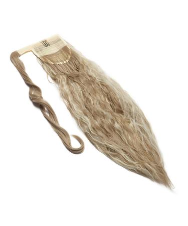 Ponytail Clip-In Braid Extension | Wavy Sandy Blonde & Bleached Hair | 20 (50cm) Realistic Hairpiece - Buy Online on GoSupps.com
