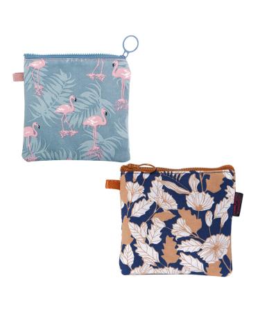 Gleavi 4 pieces of storage bags for women's bandages makeup bag cosmetics pocket women wallet Cultural bags for on the go make-up bags storage pockets mint bags change bags x 2 pieces 13x13x3.5cmx2pcs