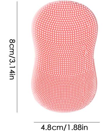 Besreey Face Scrubber Manual | Finger Handle Silicone Face Brush for Deep Cleansing Manual Massaging Face Scrubber with Soft Bristles for Camping Travelling Pink - Buy Online on GoSupps.com