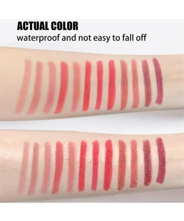  HADAVAKA Matte 6 Colors Rotary Lip Pencil Lip Pencil Lip Pencil Moisturizing Lipstick Stain Resistant And Velvety Touch Resistant For All Skin (A+B) - Buy Online on GoSupps.com