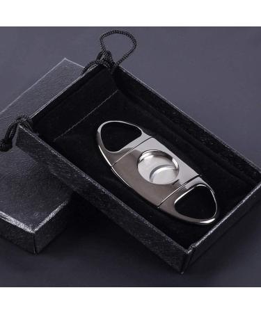 KANDUO Stainless Steel Cigar Cutter Stainless Steel Sharp Blade Portable Cigar Cutter Guillotine Double Cut Round Head Scissors Sharp Blades Perfect for Used by Cigar Lovers - Buy Online on GoSupps.com