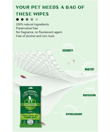 Buy My Turf Cleaning Towels for Dogs & Cats | Biodegradable Ear & Eye Towels | 25 Pack (15.2 x 20.3 cm) - Eco-Friendly Pet Care - Buy Online on GoSupps.com