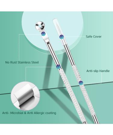 5-Piece Blackhead & Pimple Removal Tool Kit | Curved Blackhead Tweezers Set for Nose & Face Skin | Blemish & Whitehead Spot Treatment - Buy Online on GoSupps.com