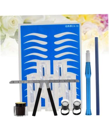 DRESSOOS Blue Manual Rings Microblading Pencil Three-point Kit Practice Pigment Positioning Eyebrow - Buy Online on GoSupps.com