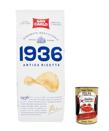 Italian Gourmet E.R. San Carlo 1936 Set of 3 salted potato chips 150 g + Gourmet Italian Pulp 400 g