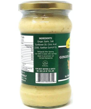Authentic Indian Ginger Garlic Cooking Paste 10.5oz Glass Jar - Vegan, Gluten-Free, Non-GMO - 300g (Pack of 1) - Buy Online on GoSupps.com
