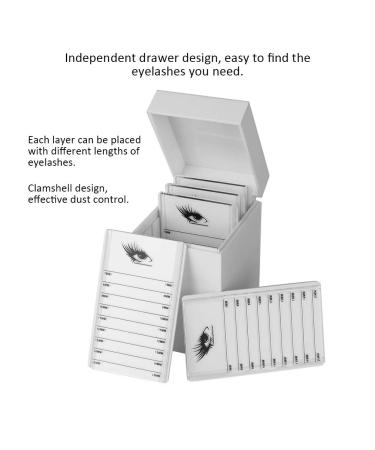 5-Layer Eyelash Storage Box | Eyelash Organizer & Extension Tool - Plastic Makeup Organizer for False Lashes - Buy Online on GoSupps.com