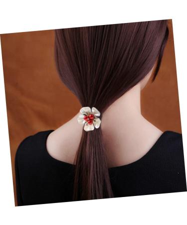 Beatifufu Hair Accessories Hair Rope Flowers Ponytail Holder Flower Hair Tie Multi- Premium Hair Scrunchies Women Hair Scrunchie Miss Synthetic Shell Flower Resin Jiangnan Christmas - Buy Online on GoSupps.com