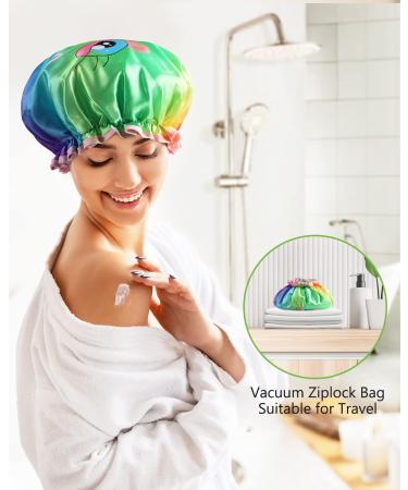 Mikimini X-Large Unicorn Shower Hood for Women | 2-Pack Reusable Waterproof Bathing Cap with Soft PVC Lining for Girls & Children - Buy Online on GoSupps.com