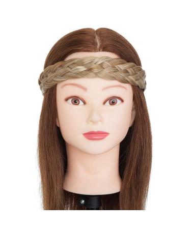 Tess Braided Hair Tie - Adjustable Headband for Women | Large Dark Blonde Hair Accessories | 3.8cm Wide Dutt Braids Extensions - Buy Online on GoSupps.com