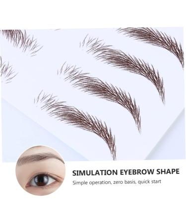 BELLIFFY 4pcs Eyebrow Stickers Hair Like Eyebrows Colored Lashes Fake Water Transfer Paper with Soy Ink 21x15cm Brown - Buy Online on GoSupps.com