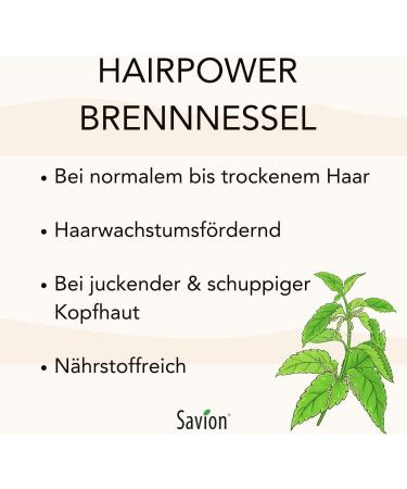  Savion Savion Hairpower Nettle Hair Soap Double Size 170 g for Strong and Shiny Hair with Organic Nettle and Olive Oil for Itching and Dandruff Made in Germany - Buy Online on GoSupps.com