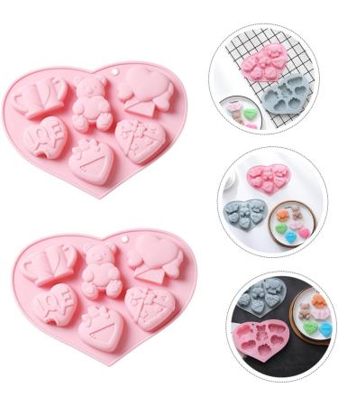 Alipis Chocolate DIY Mold 2pcs Cake Silicone Mold Silicone Molds Chocolate Cake Mold Baking Supply Donut Dog Biscuits 3D 20.7x15.2cm Pink - Buy Online on GoSupps.com