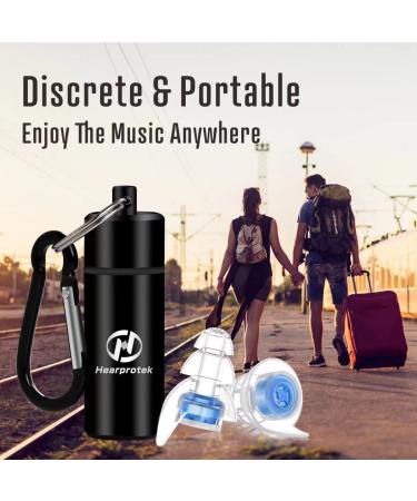 Hearprotek High Fidelity Concert Ear Plugs - Noise Reduction Music Earplugs for Musicians & Events - Blue - Buy Online on GoSupps.com