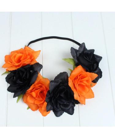 Demarkt Flower Wreath Headband | Elegant Flower Crown for Women | White Red & Blue Hair Accessory - Buy Online on GoSupps.com