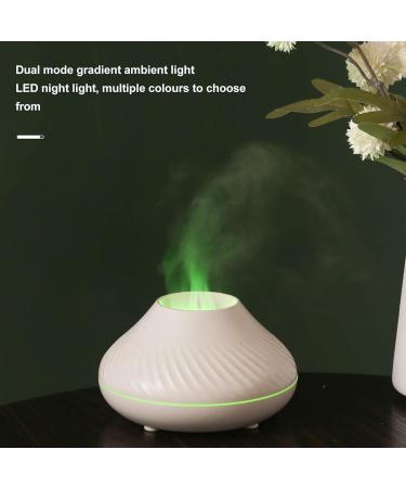 Essential Oil Diffuser - Aroma Diffuser Humidifier with Flame Light | USB Aromatherapy Desk Humidifier for Bedroom & Office - Beige - Buy Online on GoSupps.com