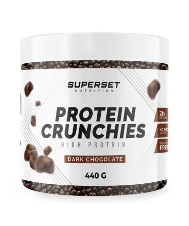 Superset Nutrition | Protein Crunchies (440g) | Desserts prot in s | Billes chocolat es prot in es ultra gourmandes - Chocolat Noir Chocolat noir Chocolat Noir