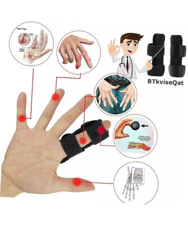Joint Sleeve Thumb Brace & Finger Splint - Finger Fracture Protector Polyester Black - International Shipping Available - Buy Online on GoSupps.com