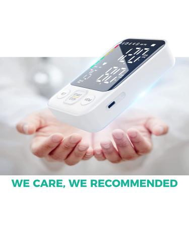 Automatic Upper Arm Blood Pressure Monitor with Adjustable Cuff, Backlit Display, 2 Users Memory - Includes Charging Cord | 240 Sets Memory - Buy Online on GoSupps.com
