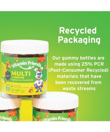 Vitamin Friends Vegetarian Kids Multivitamin Gummies with Choline - 30 Day Supply - Buy Online on GoSupps.com