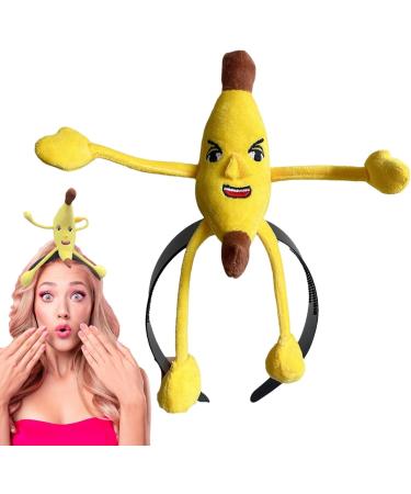 Banana Headband for Women | Yellow Banana Food Headband | Cute Headwear for Cosplay Gathering Photo Props Dress Up Hat Costume Accessory for Adults - Buy Online on GoSupps.com