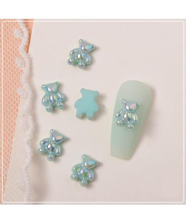 FEIlei 5PCS Cute Bear Nail Rhinestones Resin Bear Nail Gems Gummy Bear Nail Charms - Buy Online on GoSupps.com