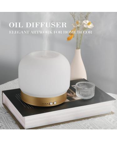 Essential Oil Diffuser for Large Rooms - 280ml Aromatherapy with Glass Cover 4 Timers Auto Shut-Off & Adjustable Lights - Buy Online on GoSupps.com
