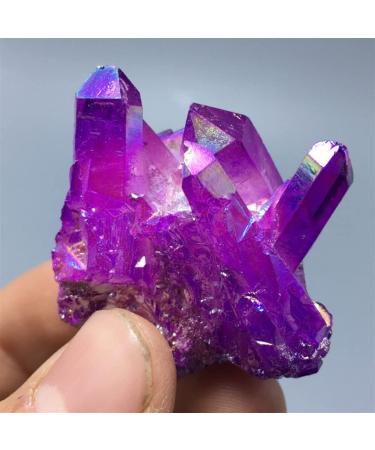 Natural Crystal Rough 2pcs Rainbow Titanium Bismuth Silicon Cluster Aura Quartz Crystal s