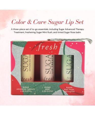 Fresh Color & Care Sugar Lip Set - Sugar Mint Rush Rose Tinted Treatment & Advanced Therapy for Soft Hydrated Lips | Shop Internationally - Buy Online on GoSupps.com