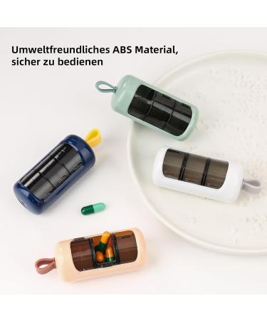 Portable Pill Box for Vitamins & Medications | Optimized Dose Organizer - Fresh Green & Cherry Blossom Design - Buy Online on GoSupps.com