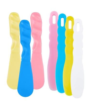 Olycraft 7 piece 7 style dental stirring spatula plastic spatula spatula dental tool plastic brushes tooth plastic spatula with handle for the dental laboratory plaster alginate mix