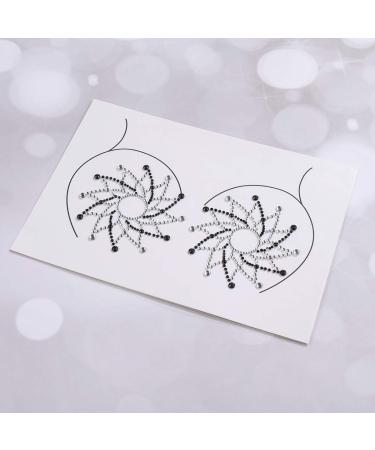 LUOEM Acrylic Nipple Covers Rhombus Shape Breast Face Jewels Gem Stones Bindi Stickers (White Black) - Buy Online on GoSupps.com
