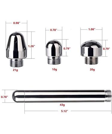 Nozzle Shower 3 Heads Aluminum Cleansing System - Silver Colonic Douche Cleaner for Ultimate Hygiene - Buy Online on GoSupps.com