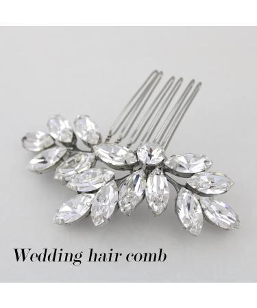 Earent Bride Wedding Hair Comb - Crystal Rhinestone Hair Piece for Women and Girls - Buy Online on GoSupps.com