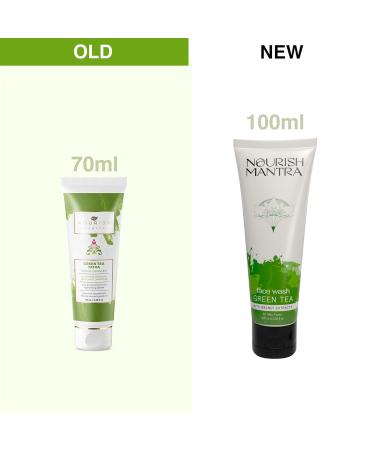 NOURISH MANTRA Green Tea Tatva Face Wash - 2-in-1 Exfoliator & Cleanser with Niacinamide | All Skin Types | Paraben & SLS Free | 100ml - Buy Online on GoSupps.com