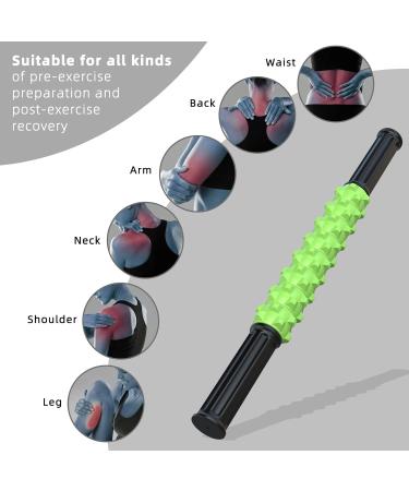 ARGOMAX Green Massage Tab with Rollers - Relief for Sore Muscles & Physiotherapy | Muscle Therapy Roller Stick - Buy Online on GoSupps.com