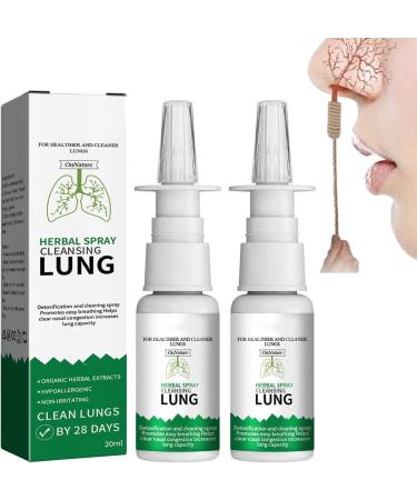 OnNature Organic Herbal Lung Cleanse & Repair Nasal Spray pro Herbal Spray Cleansing Lung Organic Herbal Lung Cleanse Repair Nasal Spray OnNature Lung Cleanse Nasal Spray (2pcs)