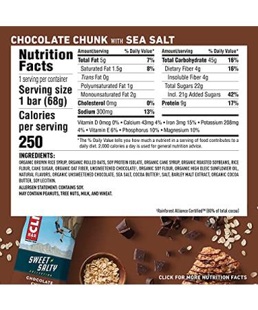 CLIF BARS Sweet & Salty Variety Pack - 16 Count Protein Energy Bars (2.4 Oz Each) - Buy Online on GoSupps.com