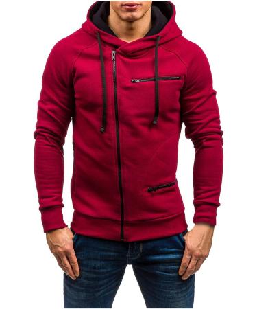 Hoodies for Men | Casual Workout Long Sleeve Pullover | X-Large Wine - Buy Online on GoSupps.com