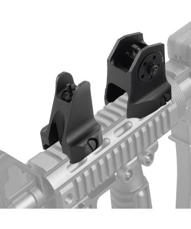 AGGXPF Fixed Iron Sights Set for Picatinny Weaver Rails - Durable Backup Front and Rear Sight - Buy Online on GoSupps.com