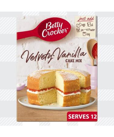 AETN Creations Vanilla Cake Mix Bundle Betty Crocker Velvety Vanilla 2x425G a Delicious Sweet Cake with AETN Wooden Made with Love Mixing Spoon - Buy Online on GoSupps.com