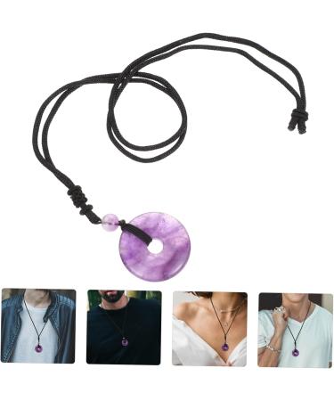Buy Magiclulu 4-Piece Amethyst Stone Necklace Set - Portable Safety Buckle & Festival Accessories - International Shipping Available - Buy Online on GoSupps.com