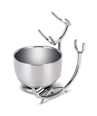 Grandslam Shaving Straight Razor Kit - Premium Steel Cutthroat Razor Leather Strop Brush Bowl & Shaving Soap - Perfect Gift for Men - Silver - Buy Online on GoSupps.com