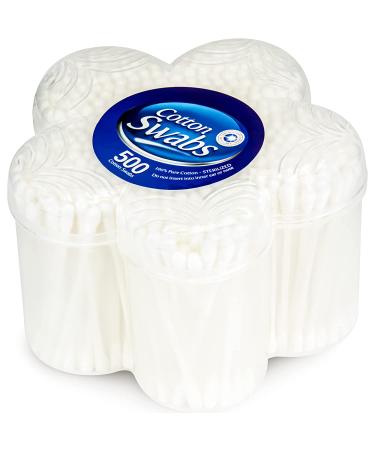 500 Count R-NEU Double Tipped Sterilized Cotton Swabs - 100% Pure Cotton Qtips for Cleaning Home, Makeup, Pet and Baby Care - Buy Online on GoSupps.com