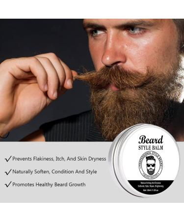 Beard Grooming Kit for Men - Shampoo, Growth Oil, Balm Gift Set | Stocking Fillers - Buy Online on GoSupps.com