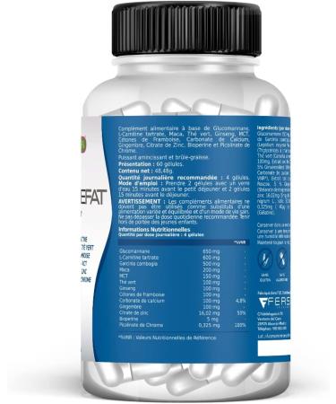 GOODBYE FAT FOR MEN | Powerful Slimming Body Shaper for Men | Fat Burner | Appetite Reducer | Stimulates Metabolism | Improves Your Appearance by Eliminating Fat and Kilos | 60 Count - Buy Online on GoSupps.com