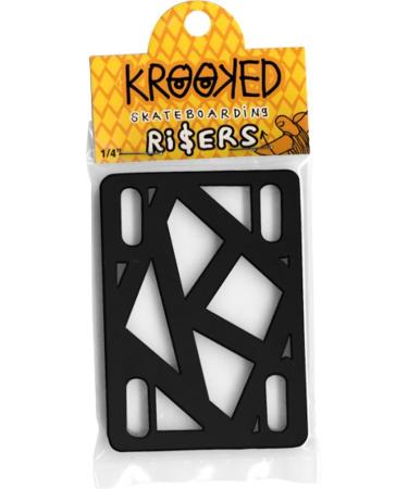 Krooked Black Skateboard Riser Pads - 1/4"