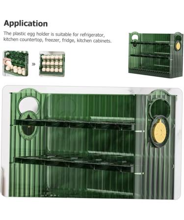 OSALADI Egg Storage Box Storage Boxes Plastic Cilantro Containers for Refrigerator Egg Holder Container Box Green 26X20X10CM - Buy Online on GoSupps.com