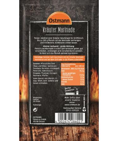 Ostmann Mediterranean Herbal Marinade - Liquid Grill Spice Mix for 500g Meat | 60ml Pack of 2 - Ideal for Grilling & Flavoring Dishes - Buy Online on GoSupps.com