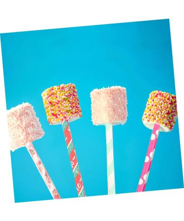 OUNONA 50pcs Marshmallow Stick Sucker Sticks for Cookies Lollipop Sticks Lollipop Holder Sticks Party Drinking Straw DIY Lollipops Sticks Chocolate Candies Paper Super Long - Buy Online on GoSupps.com